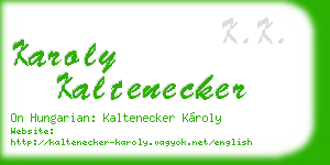 karoly kaltenecker business card